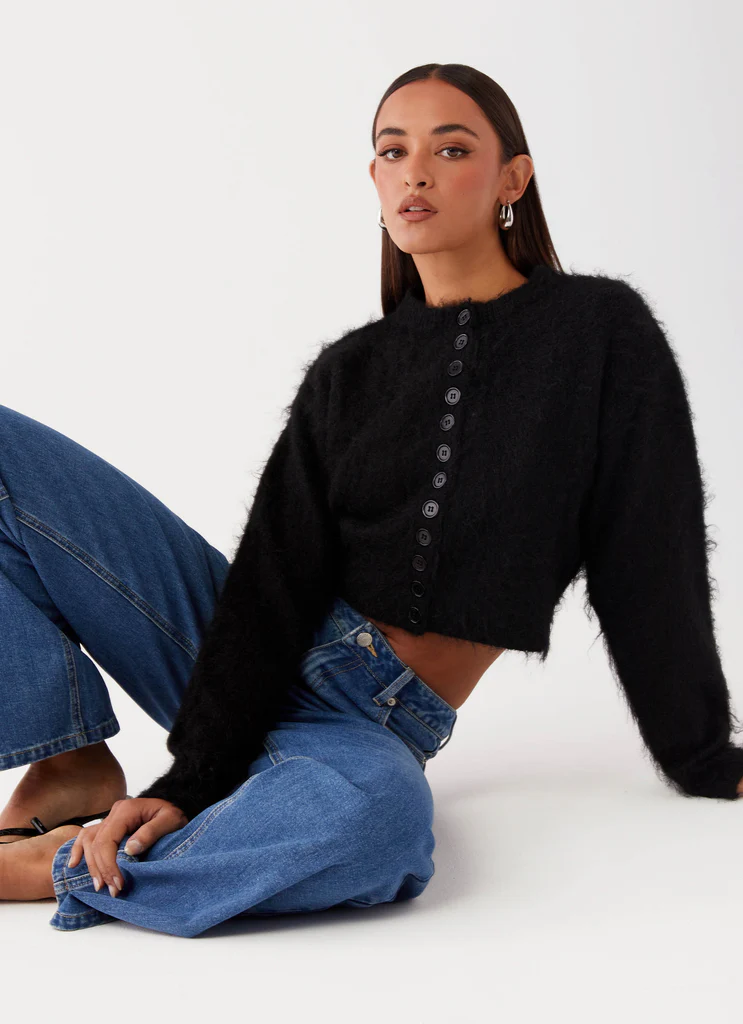 Cardigan aderente Reign - Nero