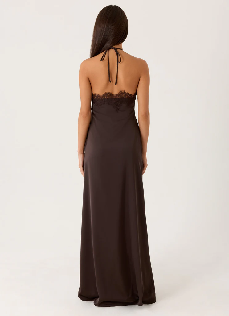 Vestito Maxi con Spalline Samaria - Cioccolato