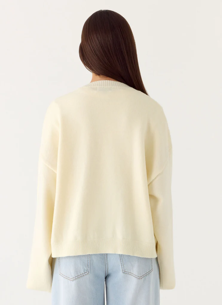 Cardigan Annie a Un Bottone - Avorio Crema