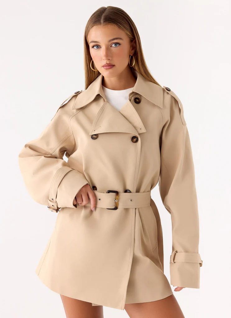 Giubbotto Mini Trench Jackie - Tan