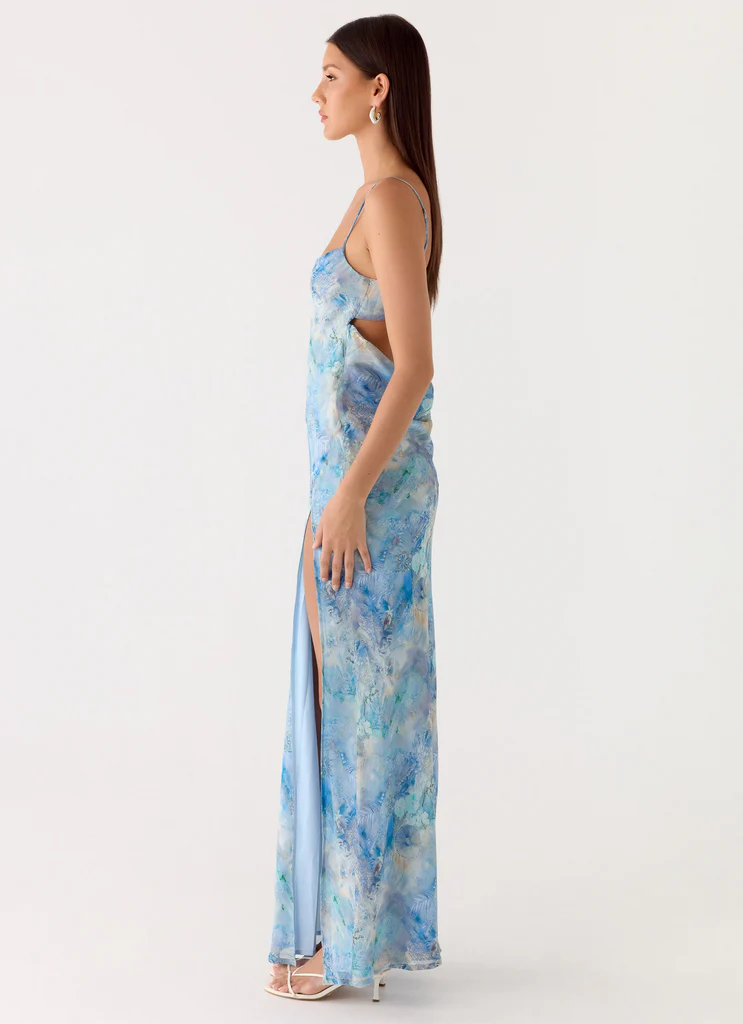 Abito Maxi Alouette - Azzurro Paisley