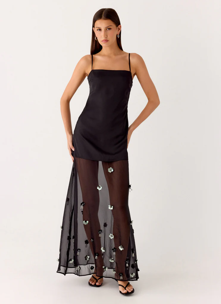 Abito Maxi Decorato Jesiah - Nero