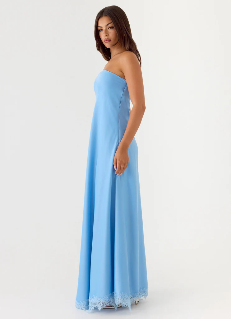 Abito Maxi Senza Spalline Yanina - Blu