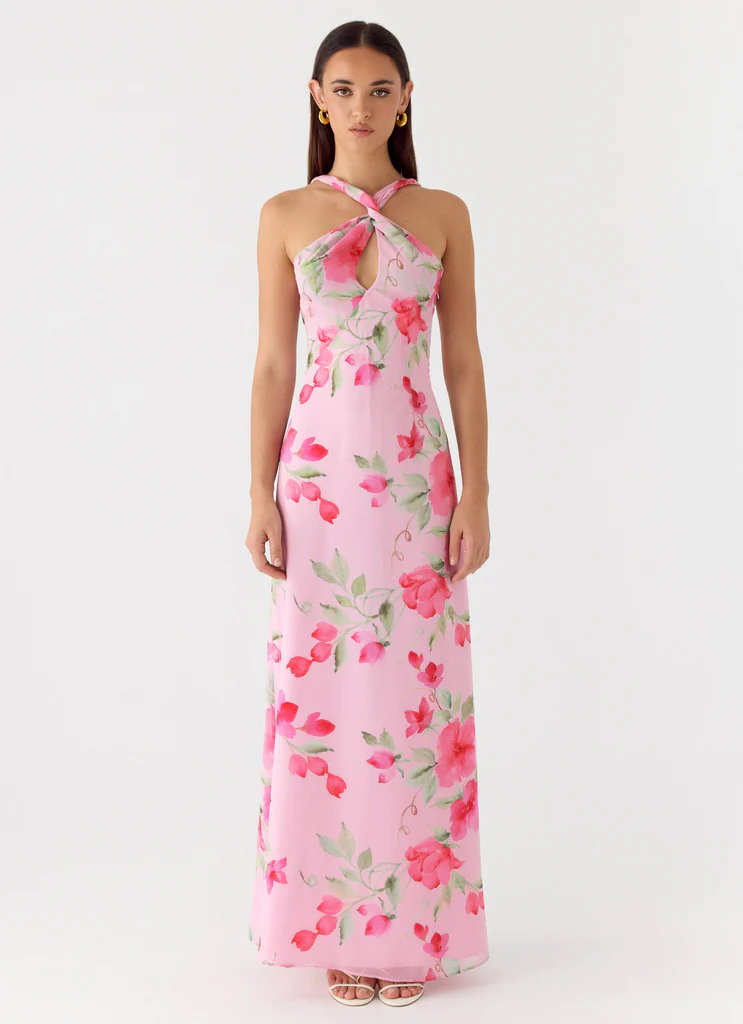 Serafim Chiffon Maxi Dress - Petal Soleil