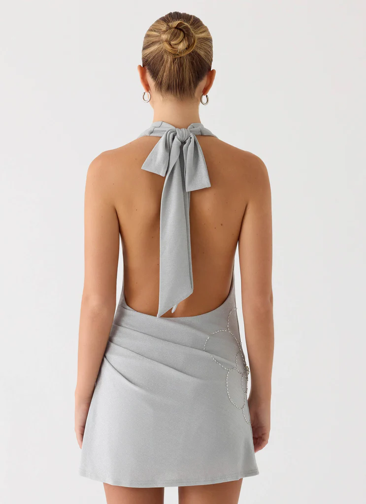 Atenea Cowl Mini Dress – Argento Atenea Cowl Mini Dress - Argento