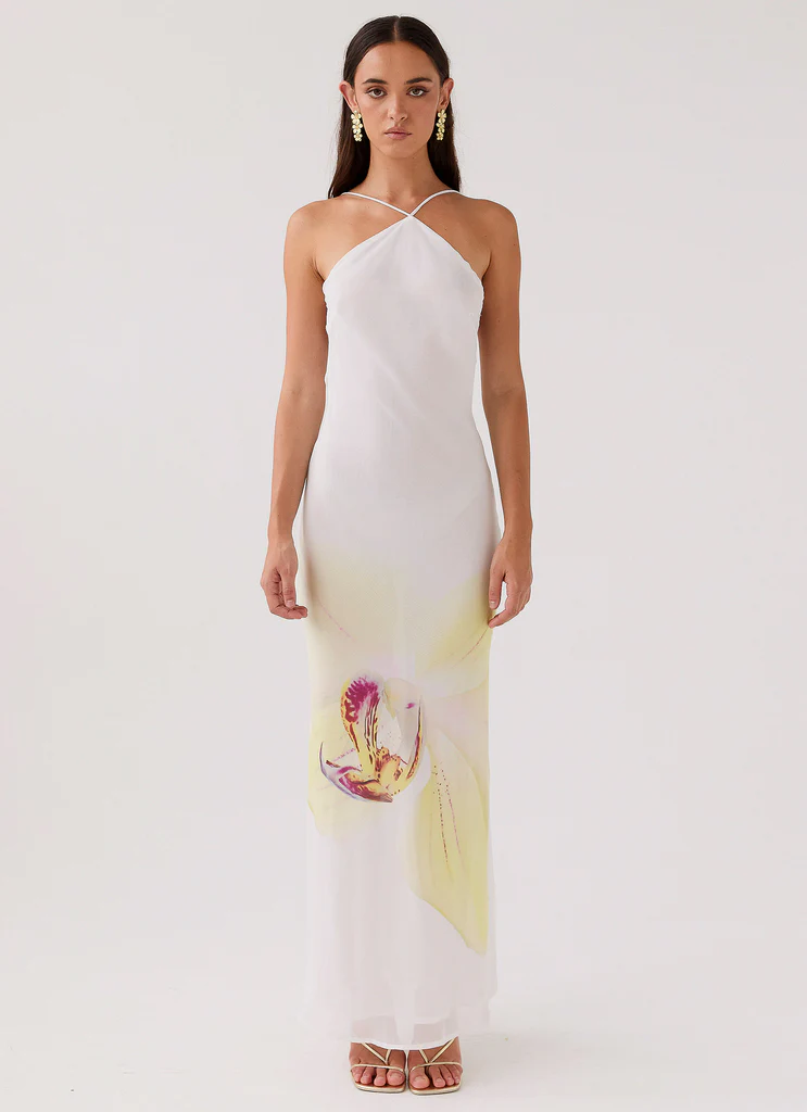 Abito Maxi Blossom Hearts - Iride