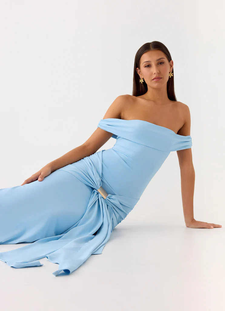 Vestito Maxi Vee Bardot - Blu