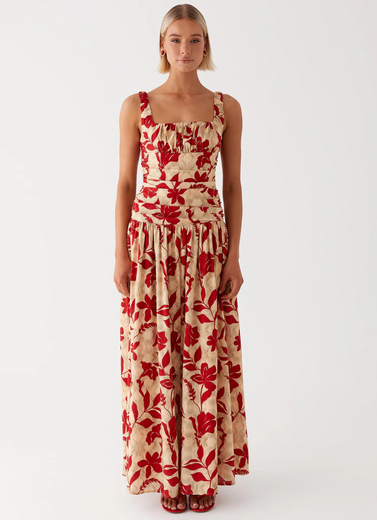 Vestito Maxi in Lino Zinna - Rosso