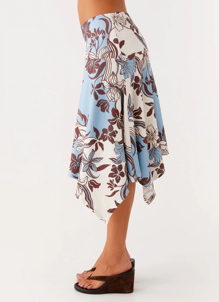 Skirt Midi Skye - Bluewood Blossom