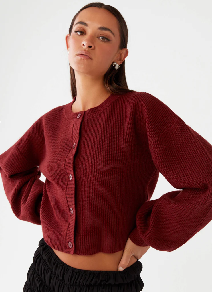Cardigan Daphne in Maglia - Marrone
