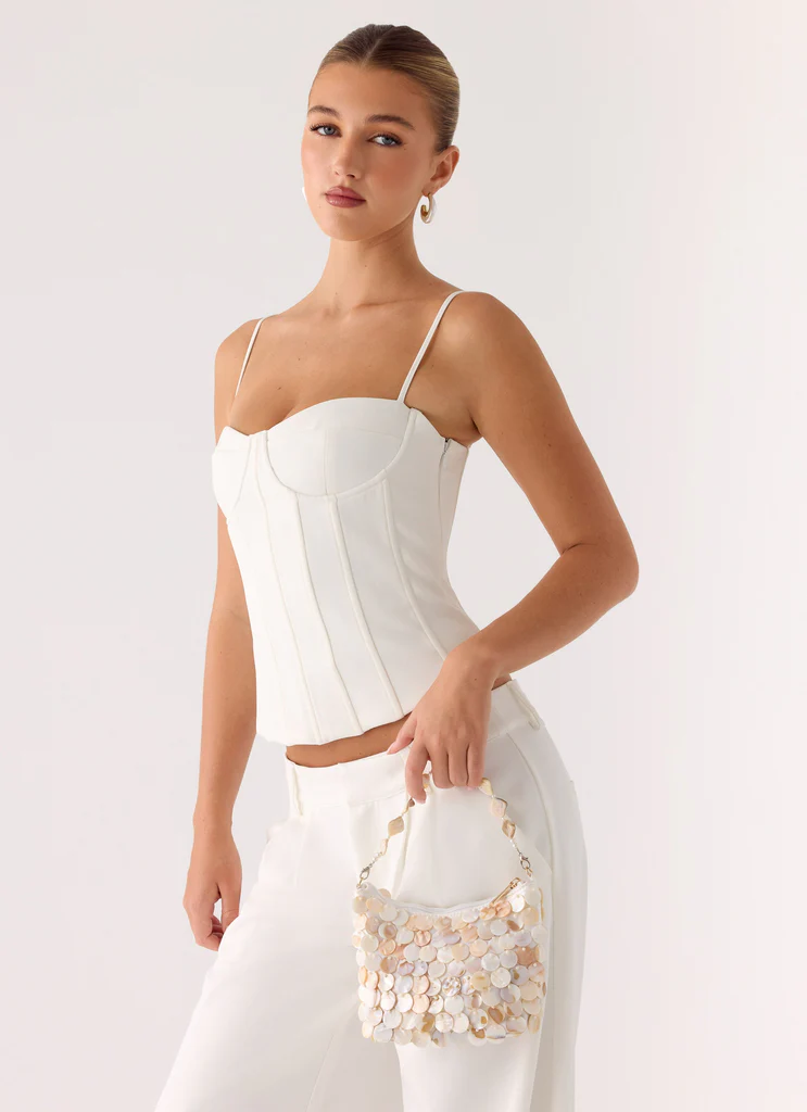Solara Shell Bag - Avorio