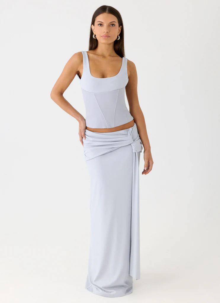 Skirt Maxi Romana - Blu Grigiastro