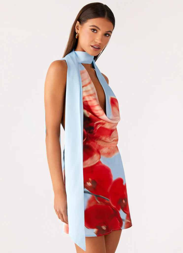 Miniabito Heidi - Fioritura Turquoise