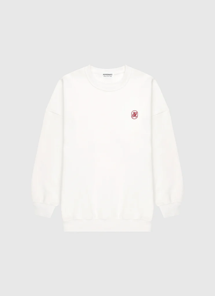 Felpa Oversized Firmata - Avorio