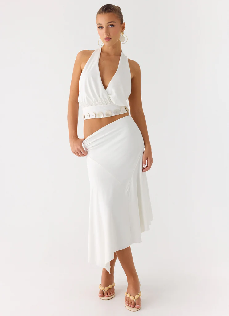 Ignite It Midi Skirt - Bianco