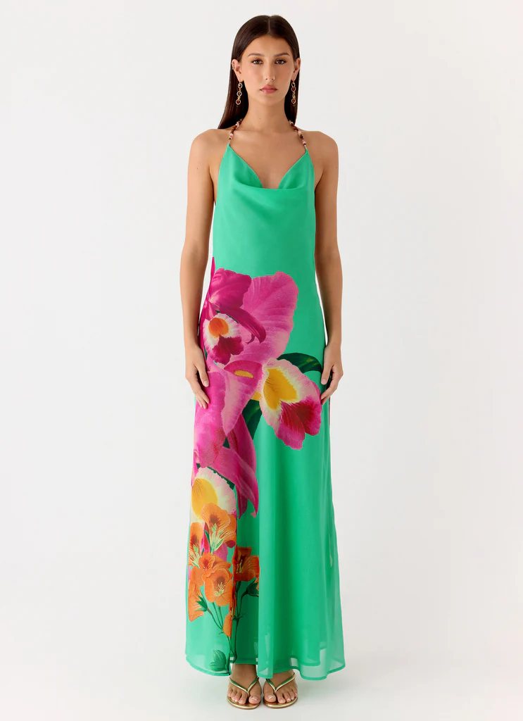 Morning Crush Cowl Maxi Dress – Jungle Bloom Morning Crush Cowl Maxi Dress - Jungle Bloom