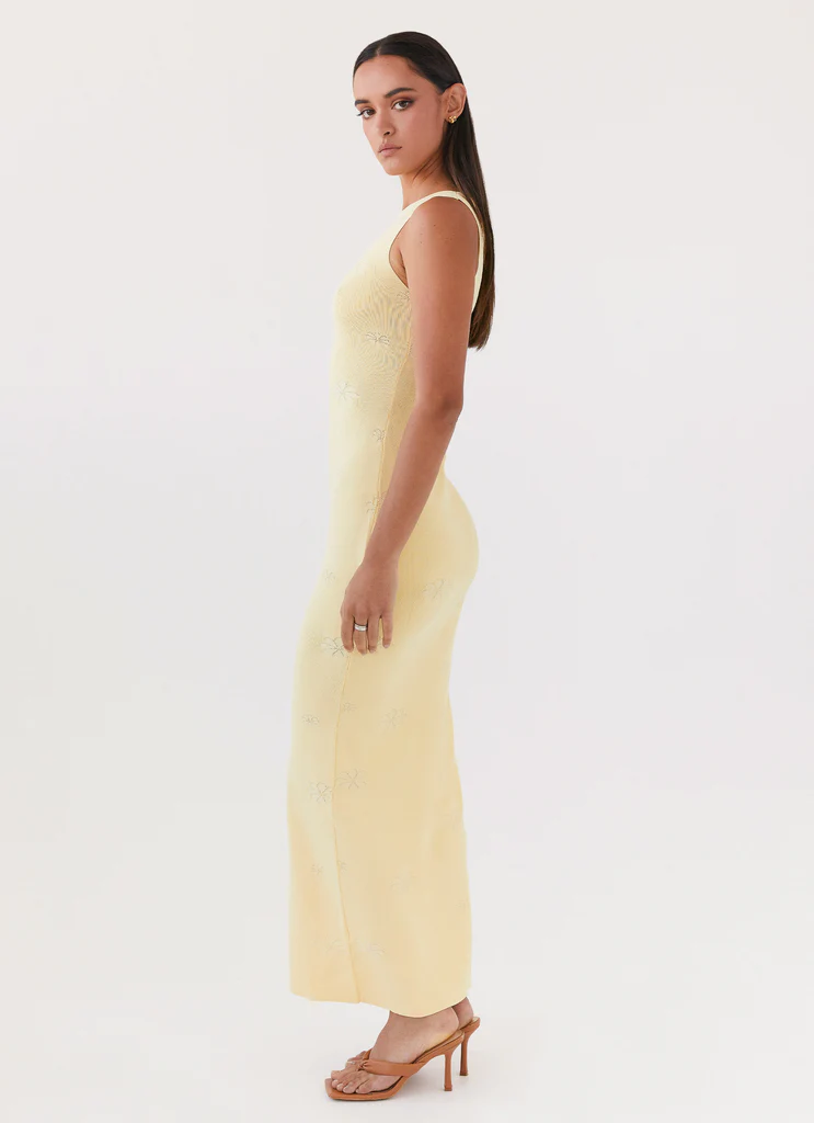Abito Maxi in Maglia Holly - Giallo