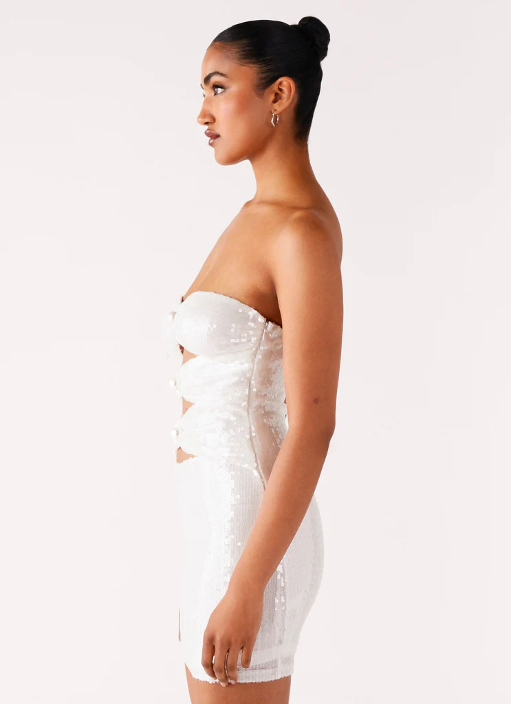 Vestito Mini in Tulle Clyra - Avorio