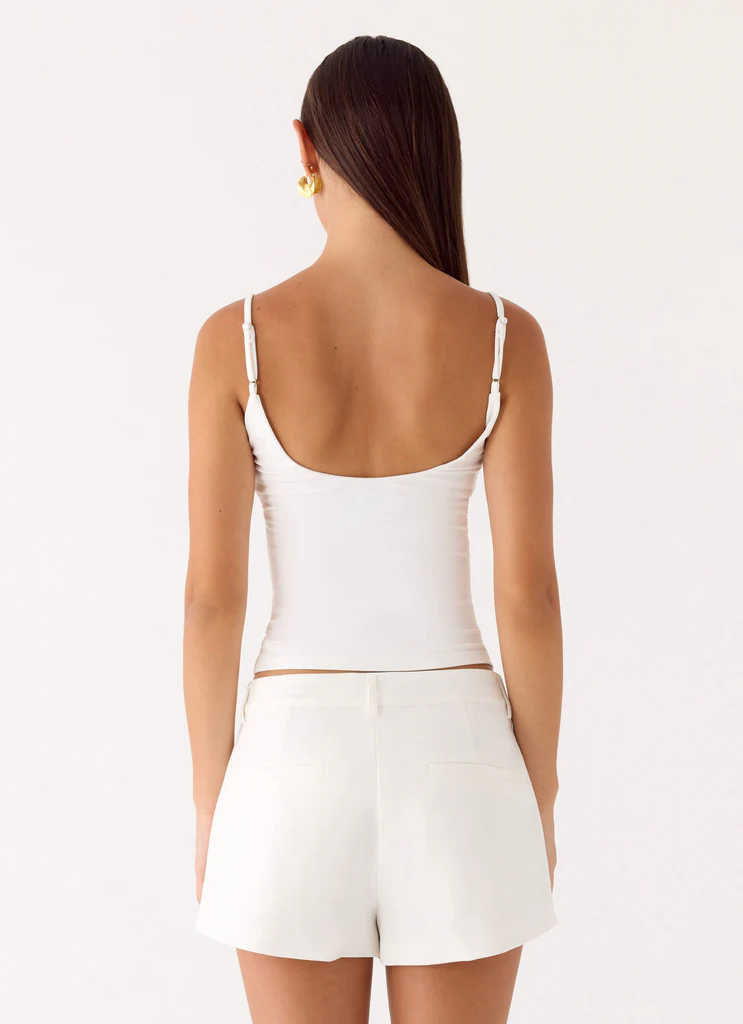 Asher Shorts in Tessuto Sartoriale - Bianco