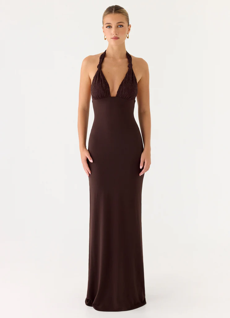 Abito Maxi All I Need - Cioccolato