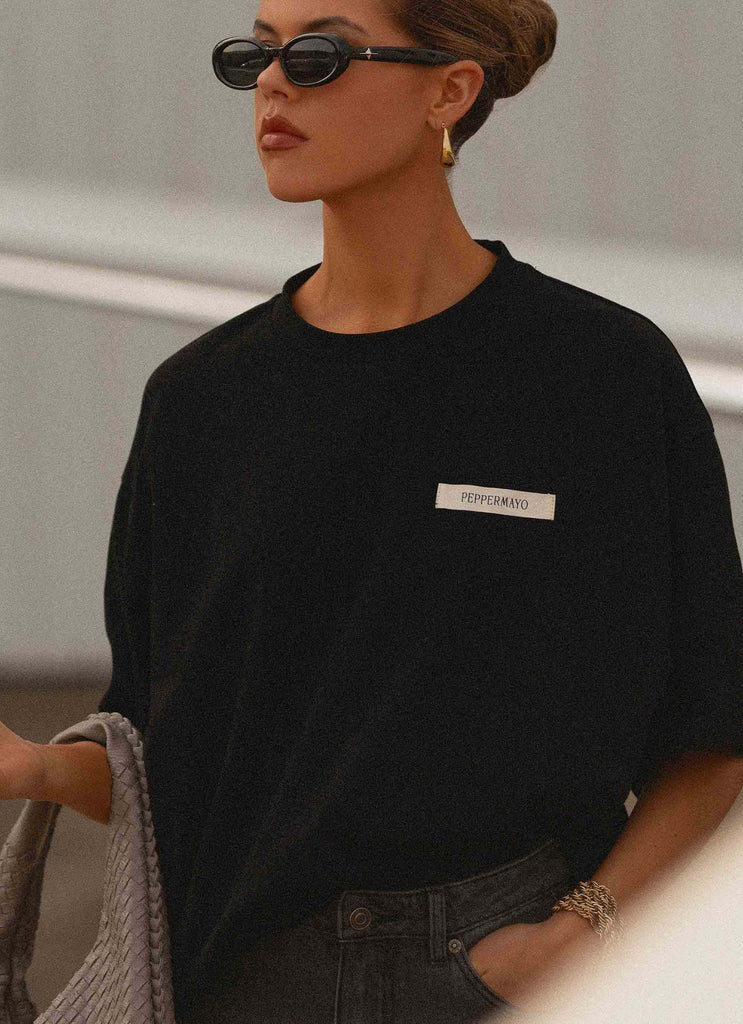 T-shirt Oversized Firmato - Nero