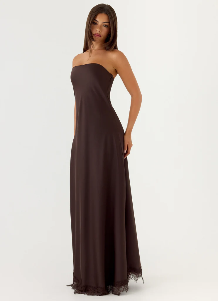 Abito Maxi Senza Spalline Kayleigh - Cioccolato Torte