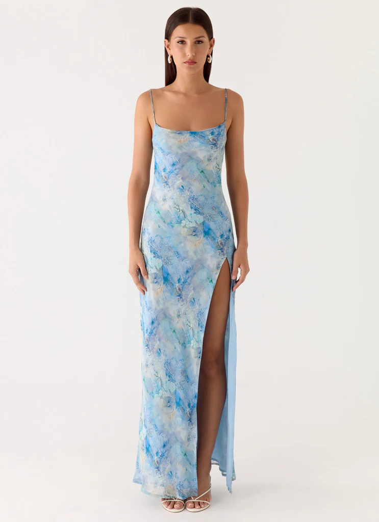Abito Maxi Alouette - Azzurro Paisley