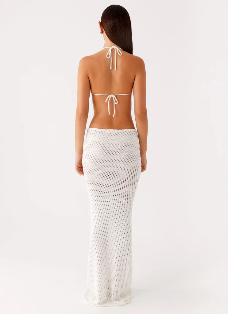Abito Maxi in Pizzo Caicos – Bianco Abito Maxi in Pizzo Caicos - Bianco