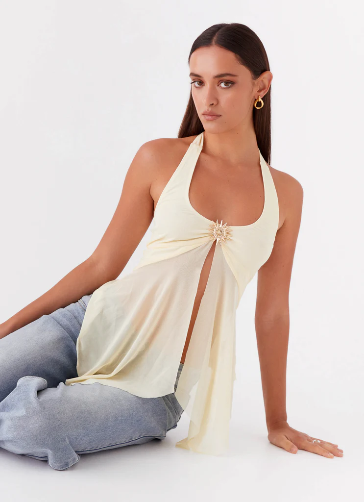 Top in rete Sunbeam - Giallo