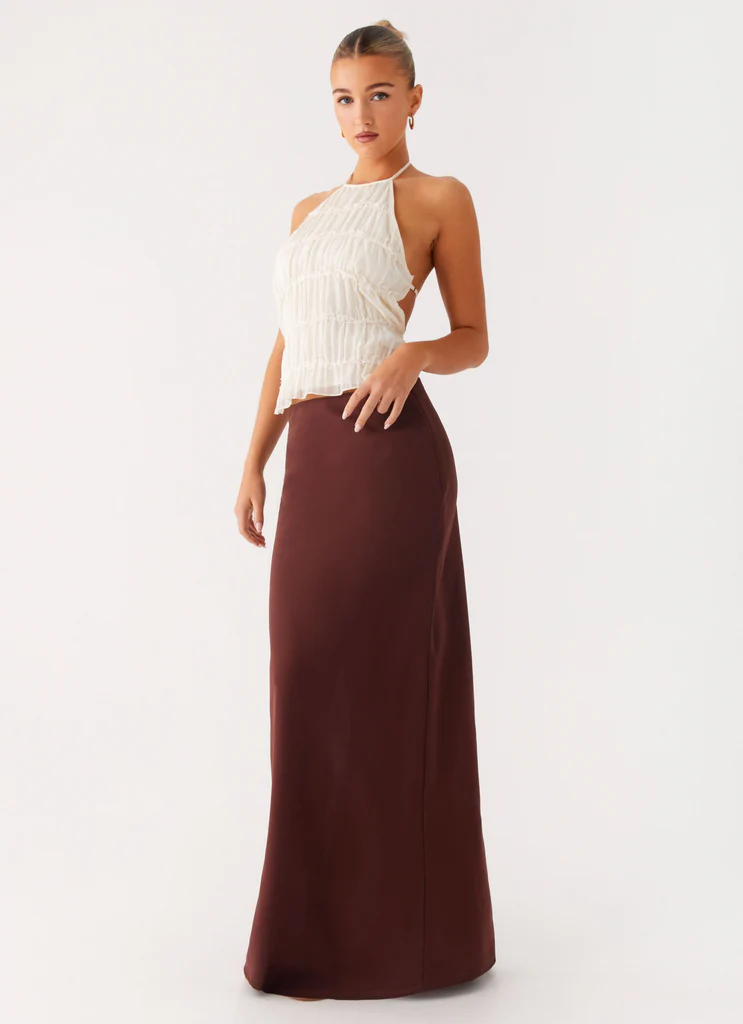 Maxi gonna Sienna Sunset - Cioccolato