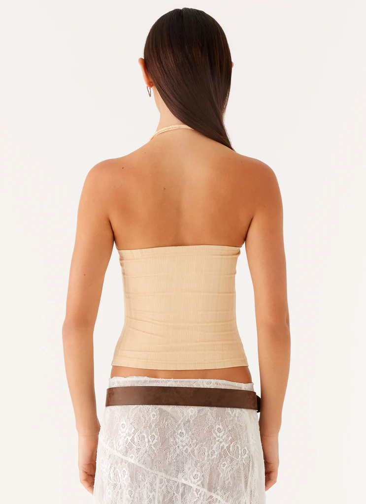 Top a spalline Selene - Tan