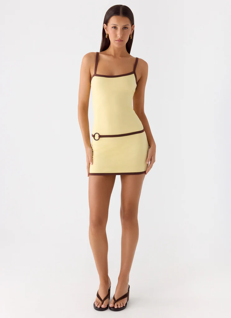 Vestito Mini Asimmetrico Felicia - Giallo