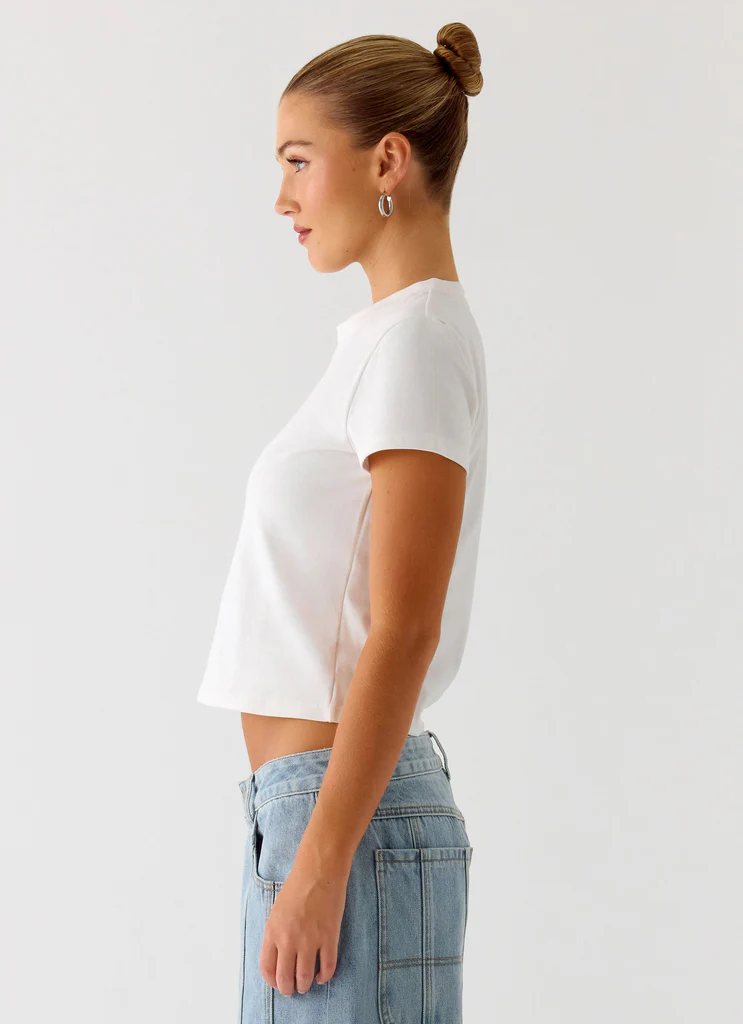Lamont Baby Tee - Bianco