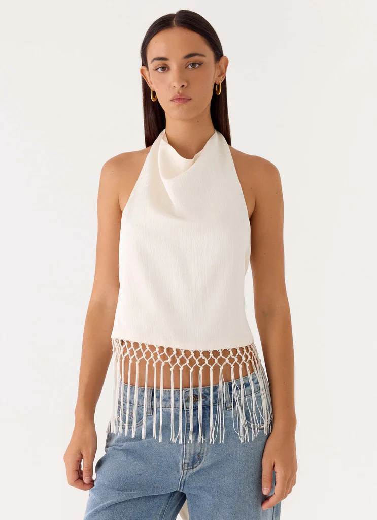 Mania Tassel Top - Avorio