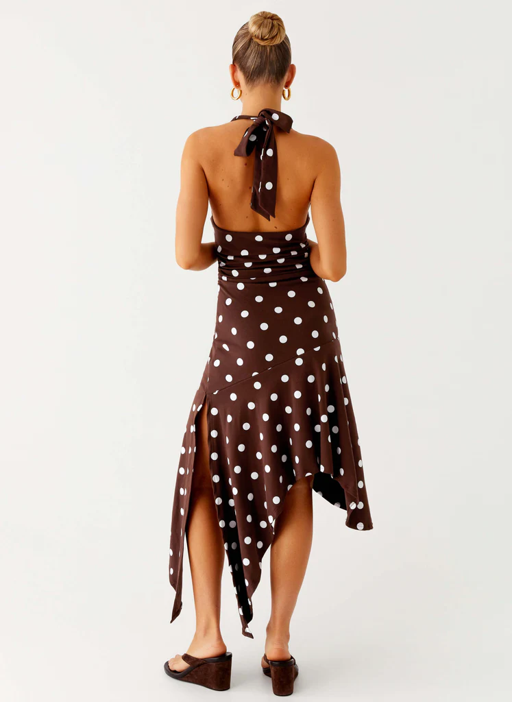 Vestito Midi a Spalline Keylani - Cioccolato