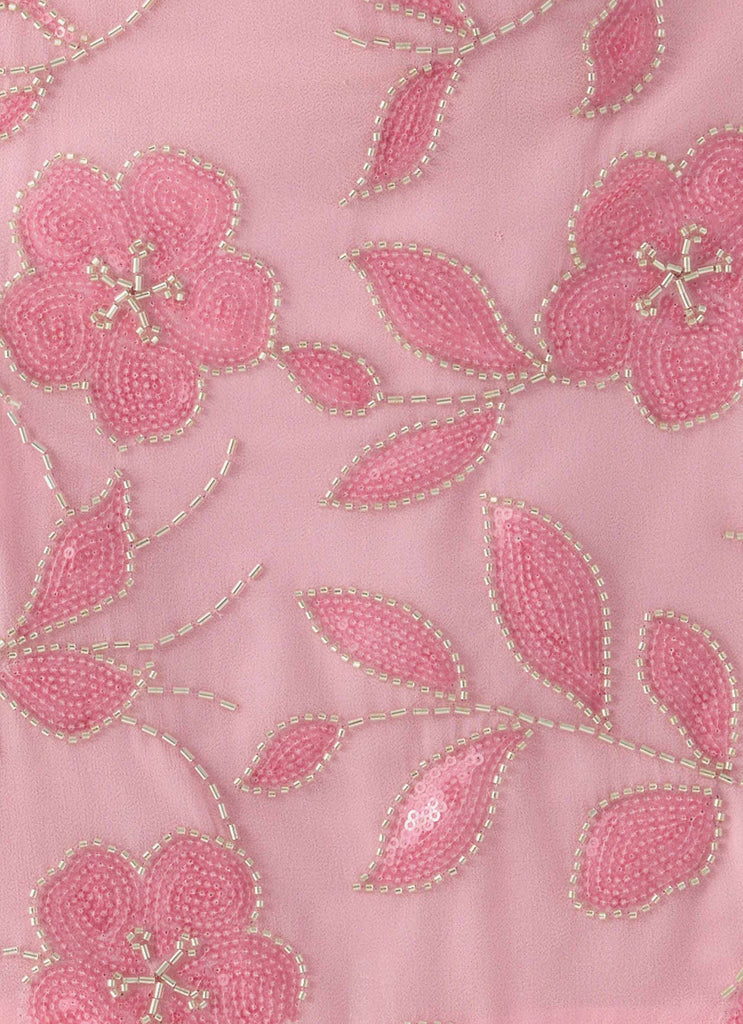 Minigonna con Paillettes e Perline Iglesias - Rosa