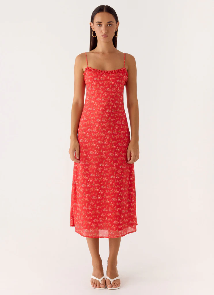 Abito Midi Kahlo - Rosso Magenta