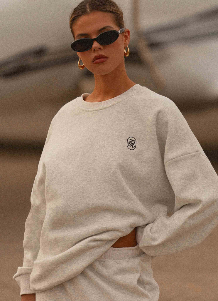Felpa Oversized Firmata - Grigio