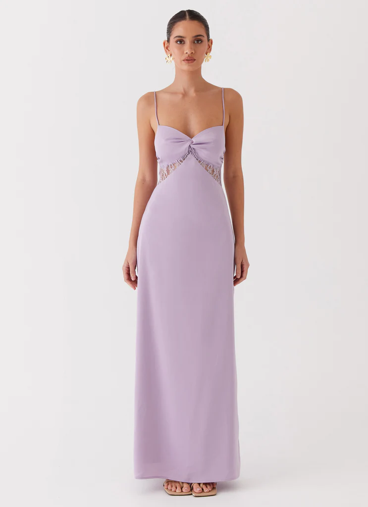 Vestito Lungo in Seta con Pizzo Dream Sight – Lavanda Vestito Lungo in Seta con Pizzo Dream Sight - Lavanda
