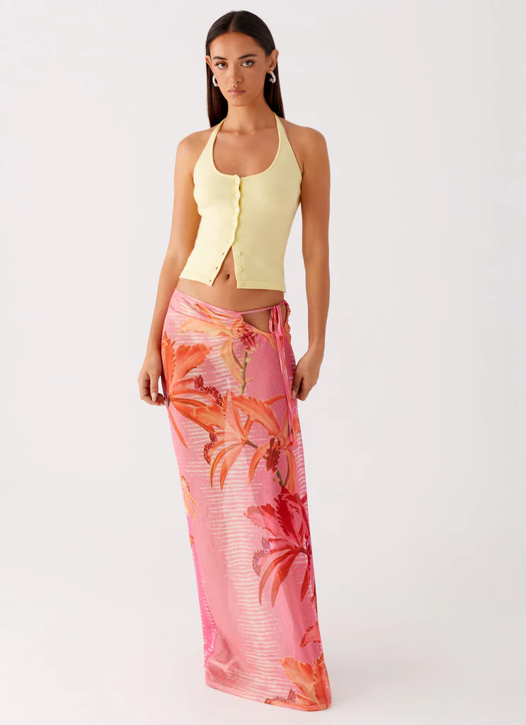 Gonna Maxi Jovani - Stampato Rosa Tropicale