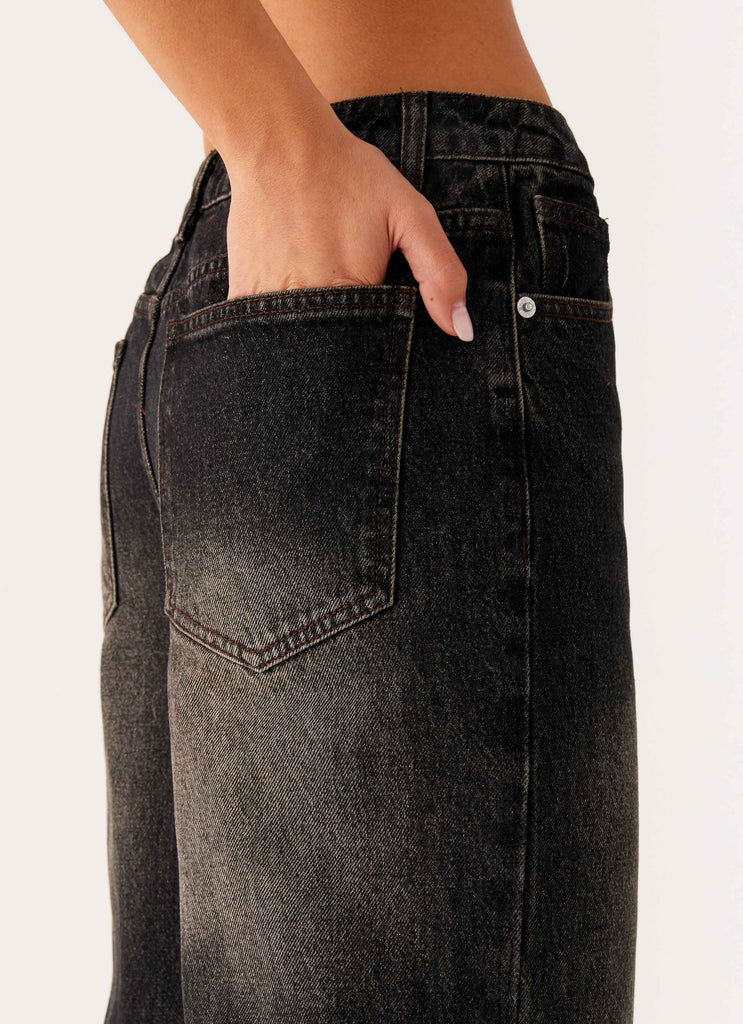 Jeans in Denim a Gamba Dritta Back Again - Carbone Acido