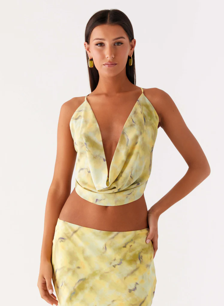 Top Cowl Kylo - Giallo Tie Dye
