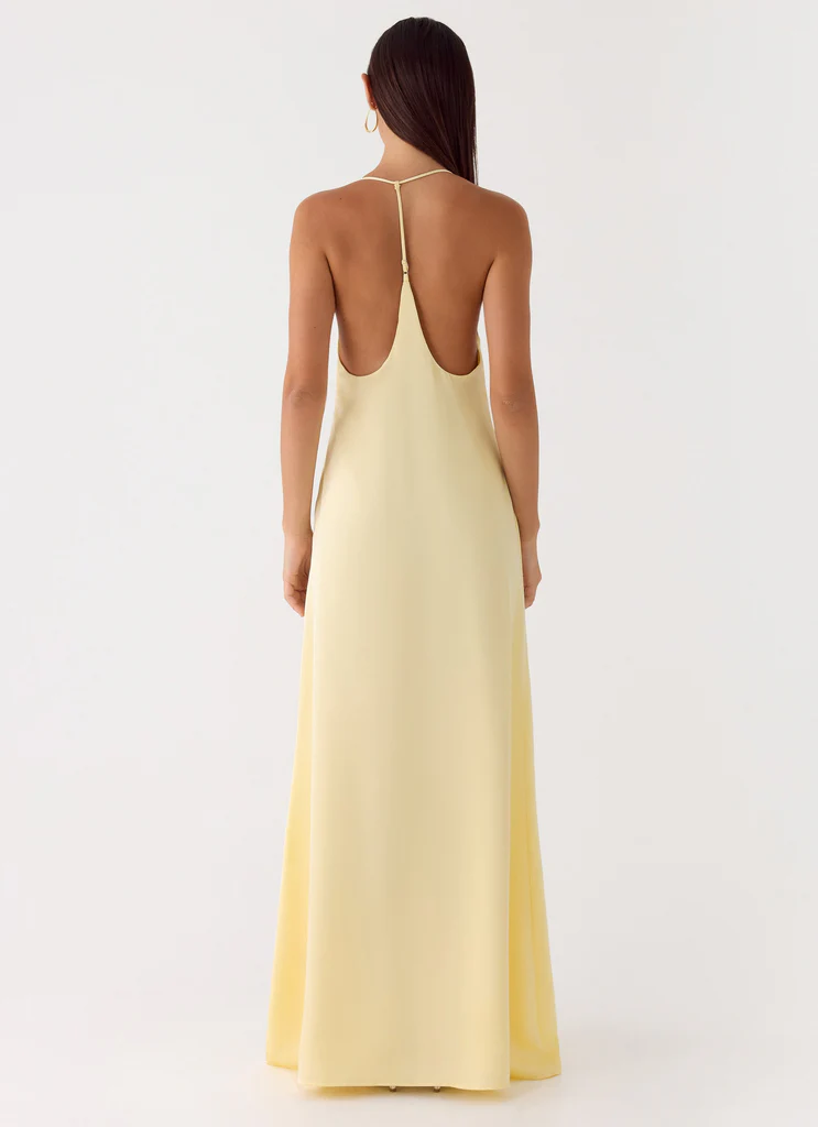 Abito Maxi Fine Line - Giallo