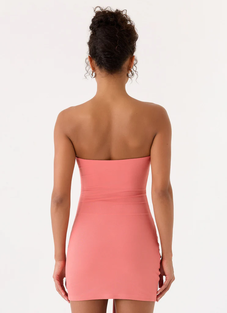 Vestito Mini Senza Spalline Jiliana - Corallo