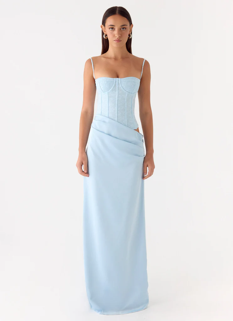 Abito Maxi Corset Kalila - Blu