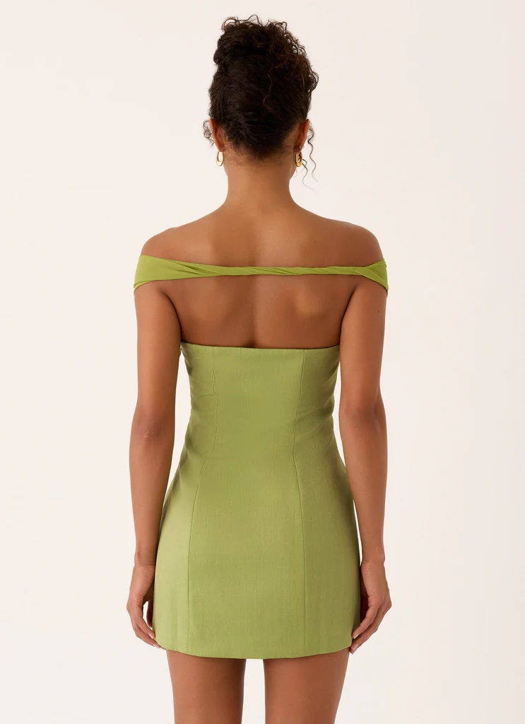 Caterina Mini Dress - Verde Foglia