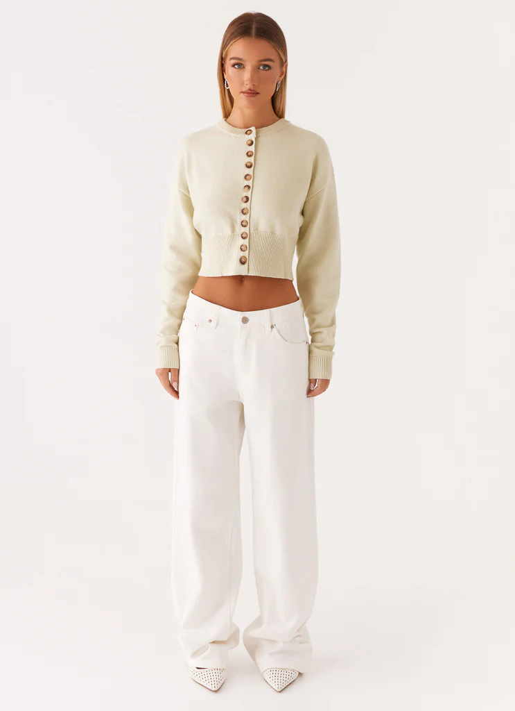 Cardigan A Maglia It's Happening - Salvia