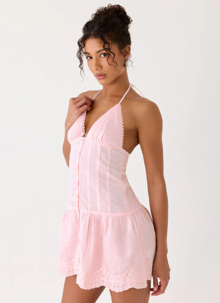 Vestito Mini Halter Non Stop - Rosa