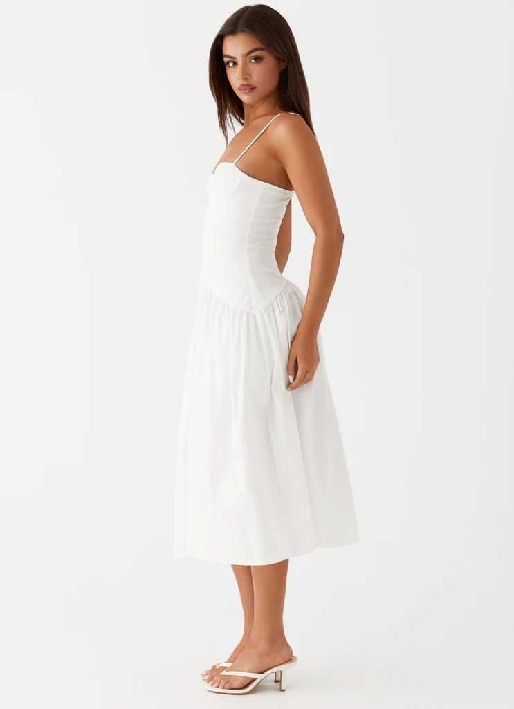Abito Midi Corpetto Yvette – Bianco Abito Midi Corpetto Yvette - Bianco