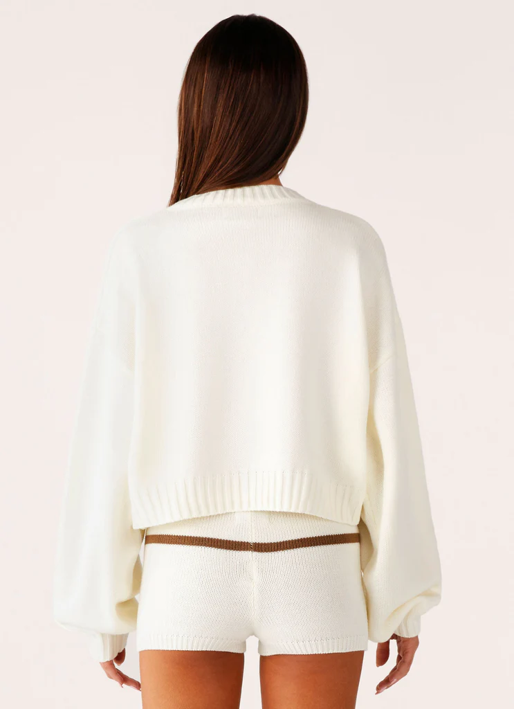 Pantaloncini in maglia Paolo - Avorio